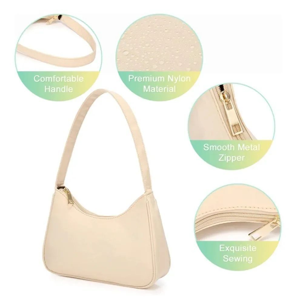 Tan Nylon Shoulder Bag - Picture 5 of 5